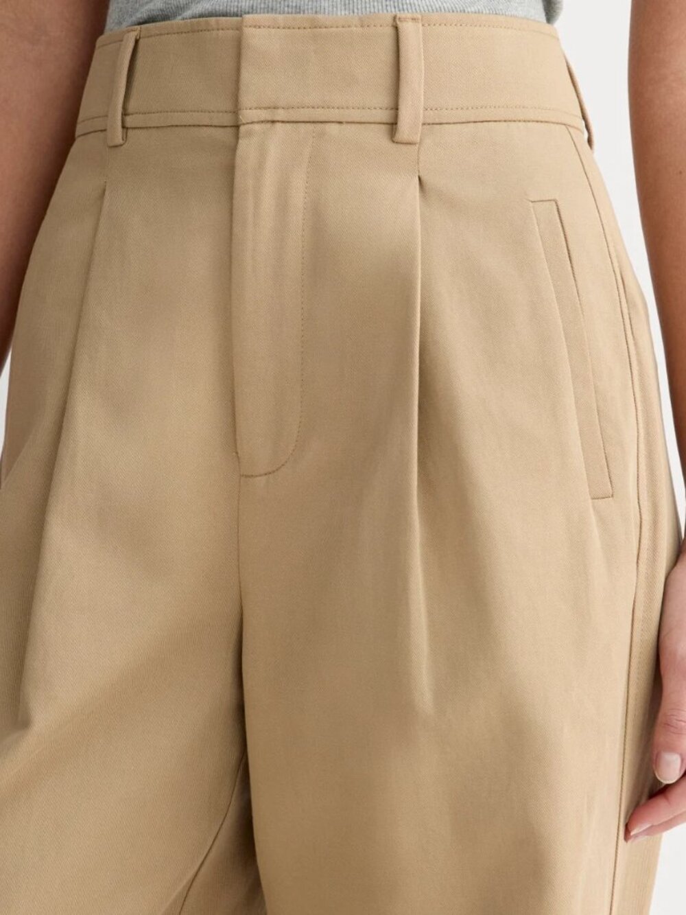 Everlane Draper Pleated Pant in Buttersmooth Brown Size 10 - Picture 3 of 12